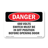 480 Volts Switch Must Be In Off Position