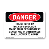 House Is Fed By Backup Generator Mains Must