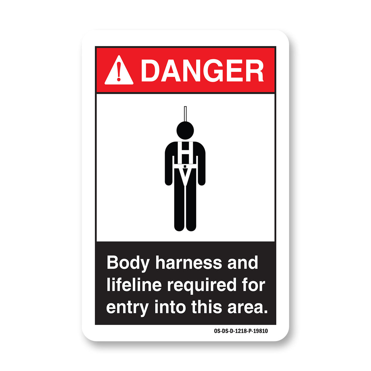 Body Harness And Lifeline Required For Entry Into This Area