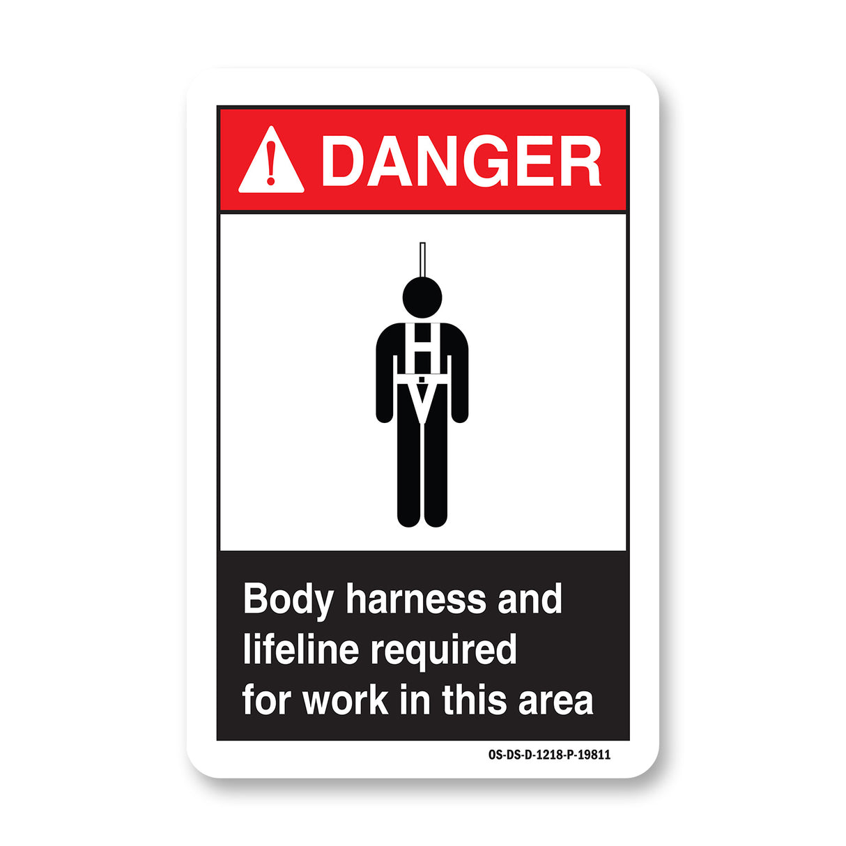 Body Harness And Lifeline Required For Work In This Area