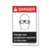 Danger Eye Protection Required In This Area