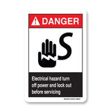 Electrical Hazard Turn Off Power And Lock Out Before