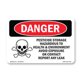 Pesticide Storage Hazardous To HealthSign
