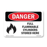 Full Flammable Cylinders Stored Here
