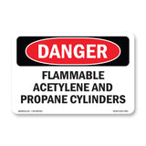 Flammable ACETYLENE And Propane Cylinders