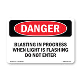 Blasting In Progress When Light Is Flashing
