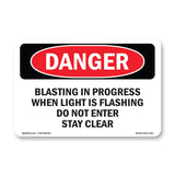 Blasting In Progress When Light Is Flashing