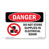 Do Not Store Supplies In Electrical