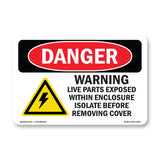 Warning Live Parts Exposed Within