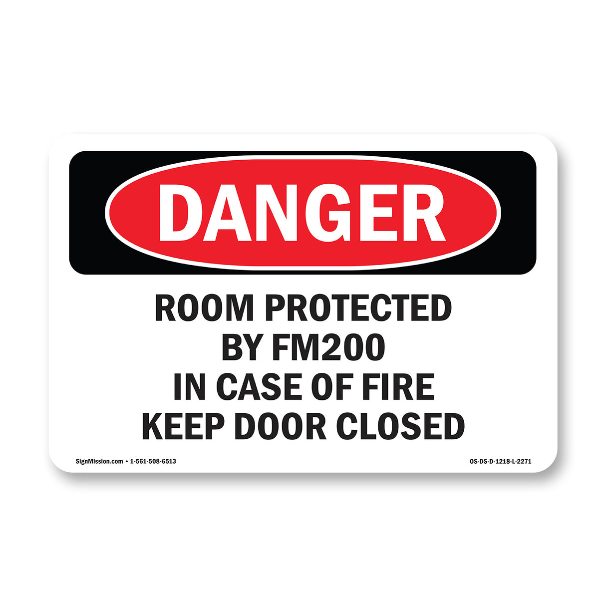 Room Protected By Fm200 In Case Of Fire