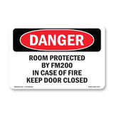 Room Protected By Fm200 In Case Of Fire
