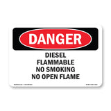Diesel Flammable No Smoking No Open Flame