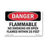 Flammable No Smoking Or Open Flames Within 25 Feet