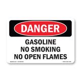 Gasoline No Smoking No Open Flames