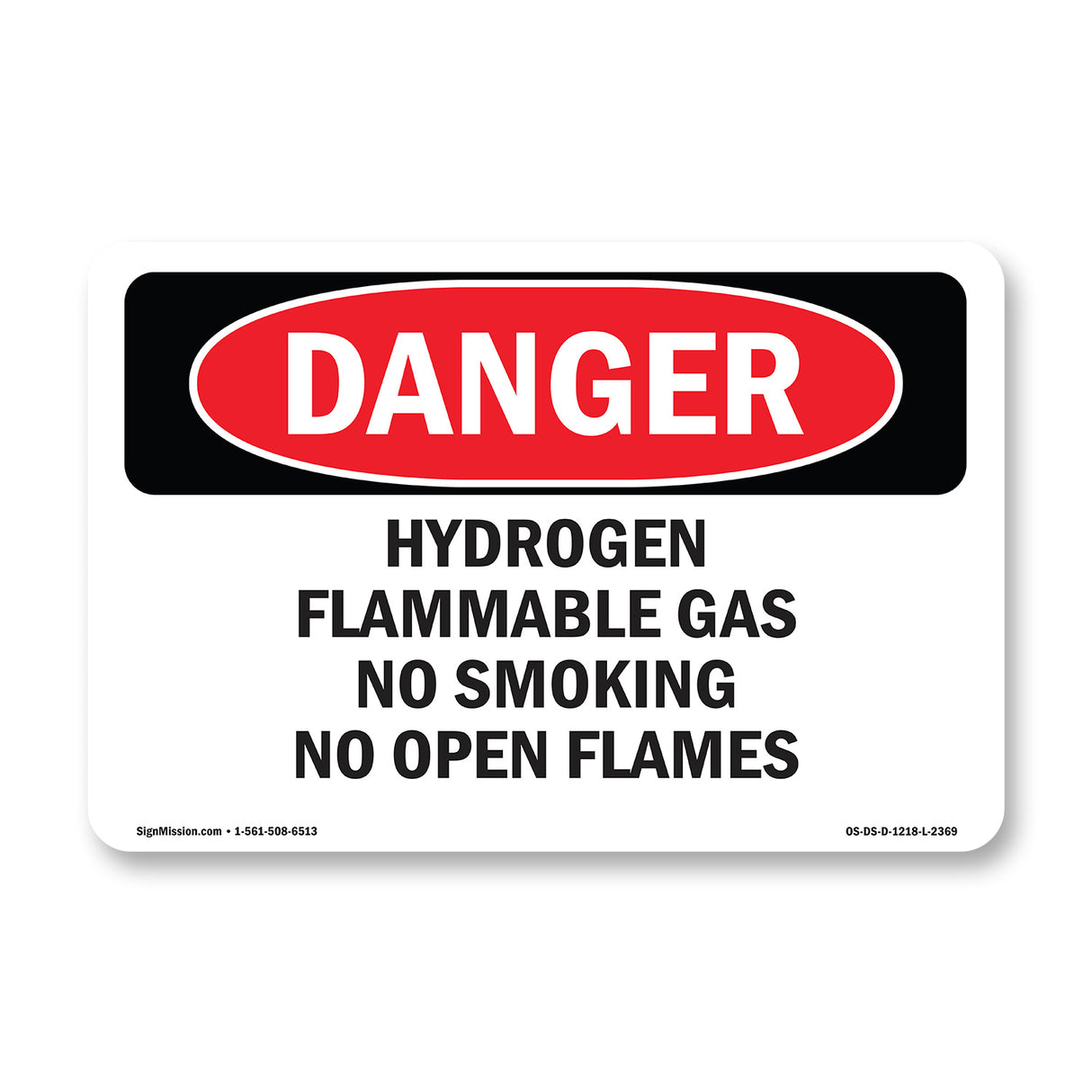 Hydrogen Flammable Gas No Smoking No Open Flames