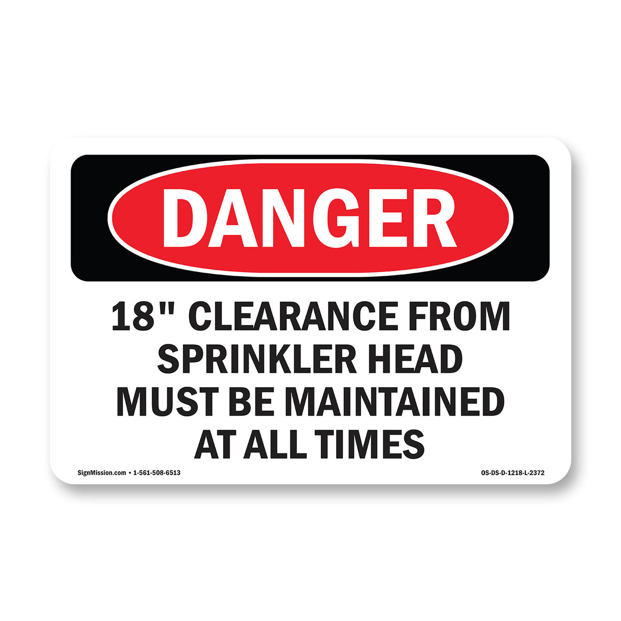 18 Clearance From Sprinkler Head Must Be