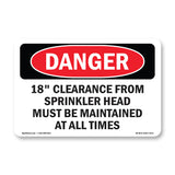 18 Clearance From Sprinkler Head Must Be