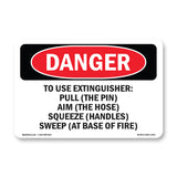 To Use Extinguisher Pull (The Pin) Aim