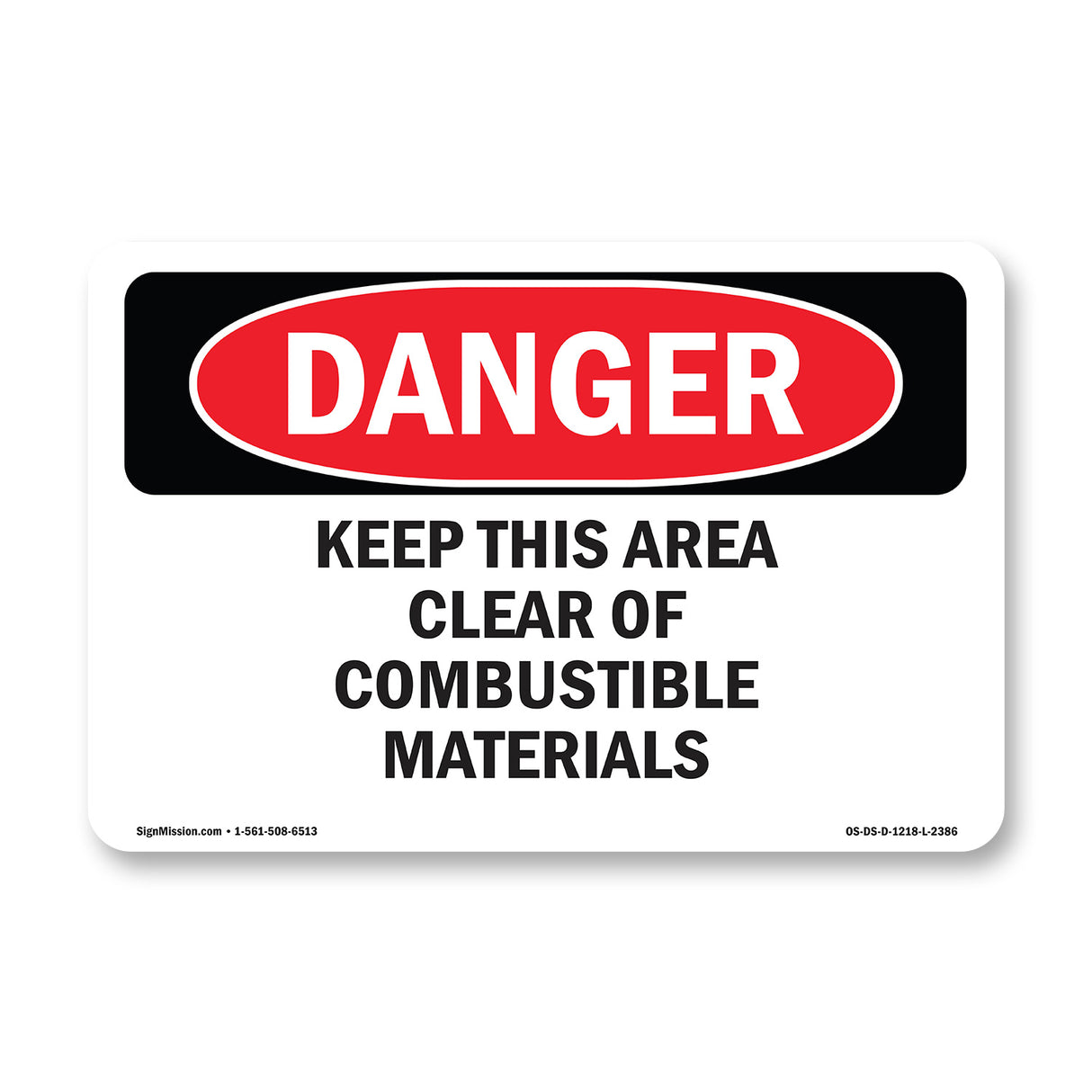 Keep This Area Clear Of Combustible Materials