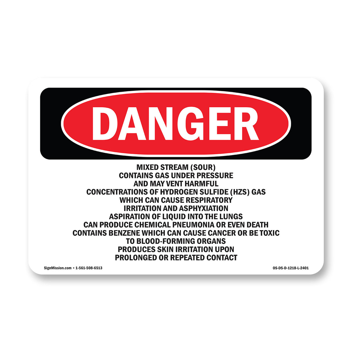 Mixed Stream (Sour) Contains Gas Under Pressure