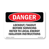 Lockout Tagout Before Servicing Refer To