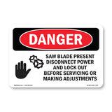 Saw Blade Present Disconnect