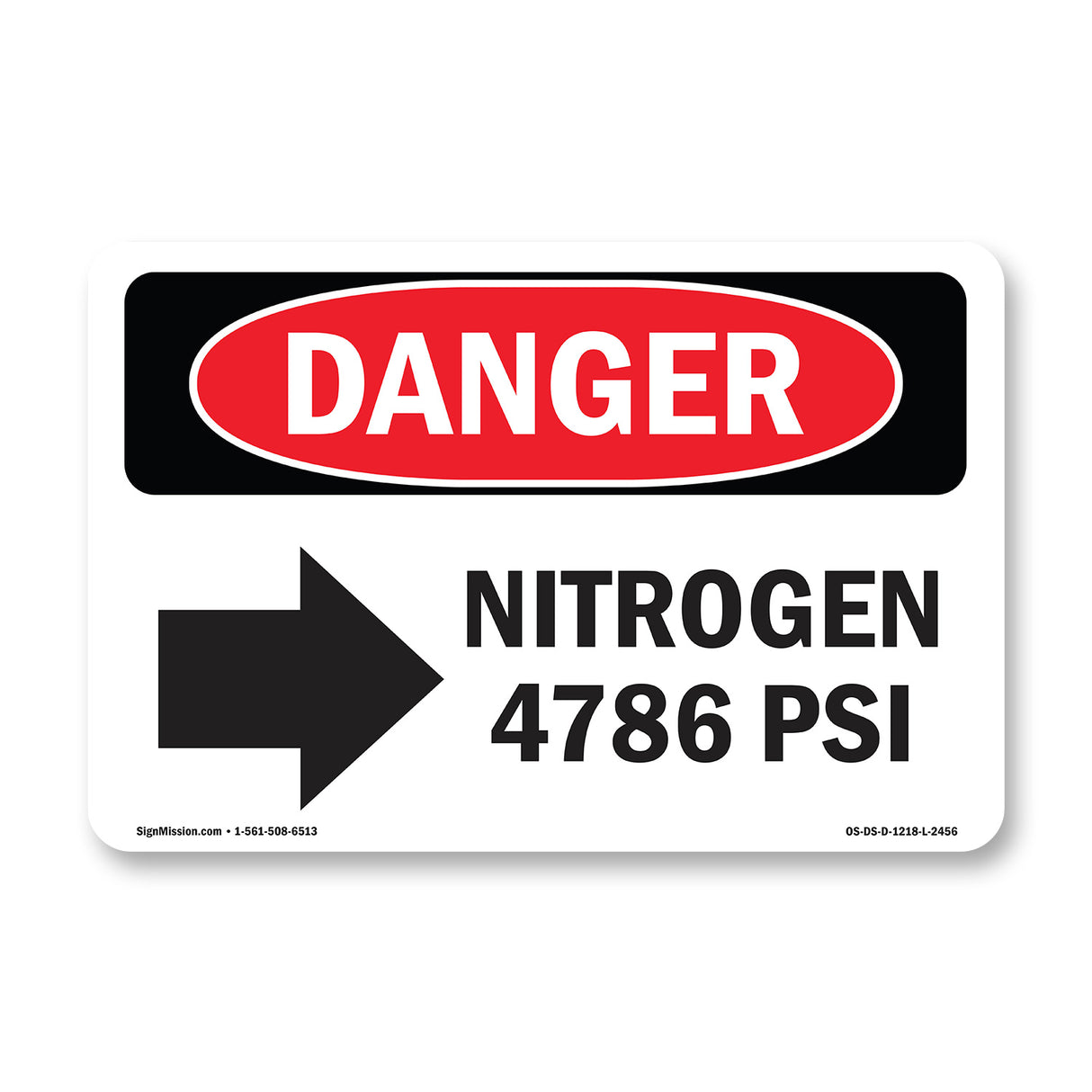 Nitrogen 4786 PSI [With Right Arrow]