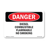Diesel Combustible Flammable No Smoking