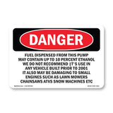 Fuel Dispensed From This Pump May Contain