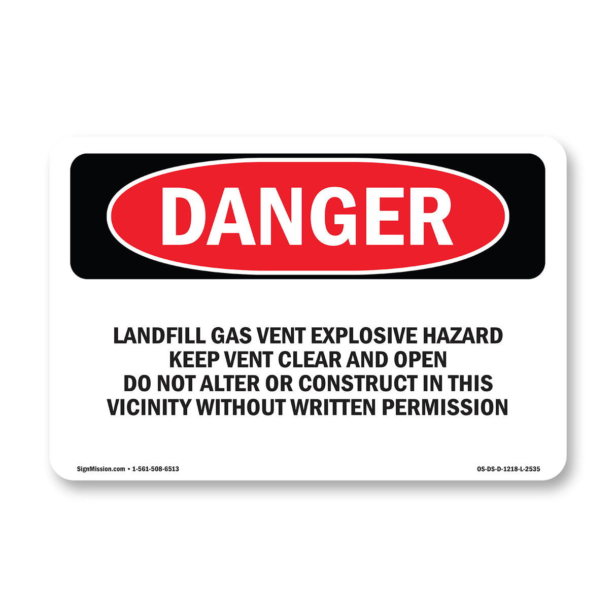 Landfill Gas Vent Explosive Hazard Keep