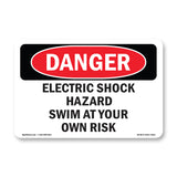 Electric Shock Hazard Risk Swim At Your Own Risk