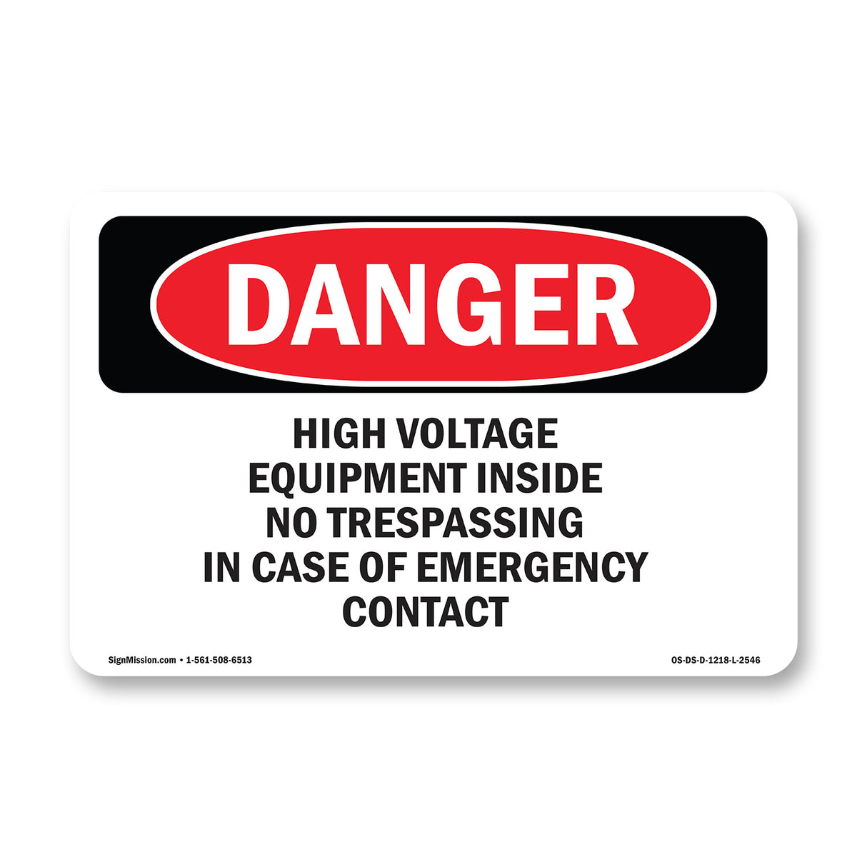 High Voltage Equipment Inside No Trespassing