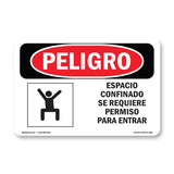 Confined Space Enter By Permit Only Spanish