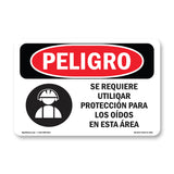 Ear Protection Required In This Area Spanish