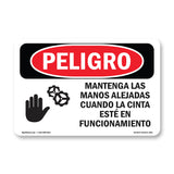 Keep Hands Clear While Belt Is In Motion