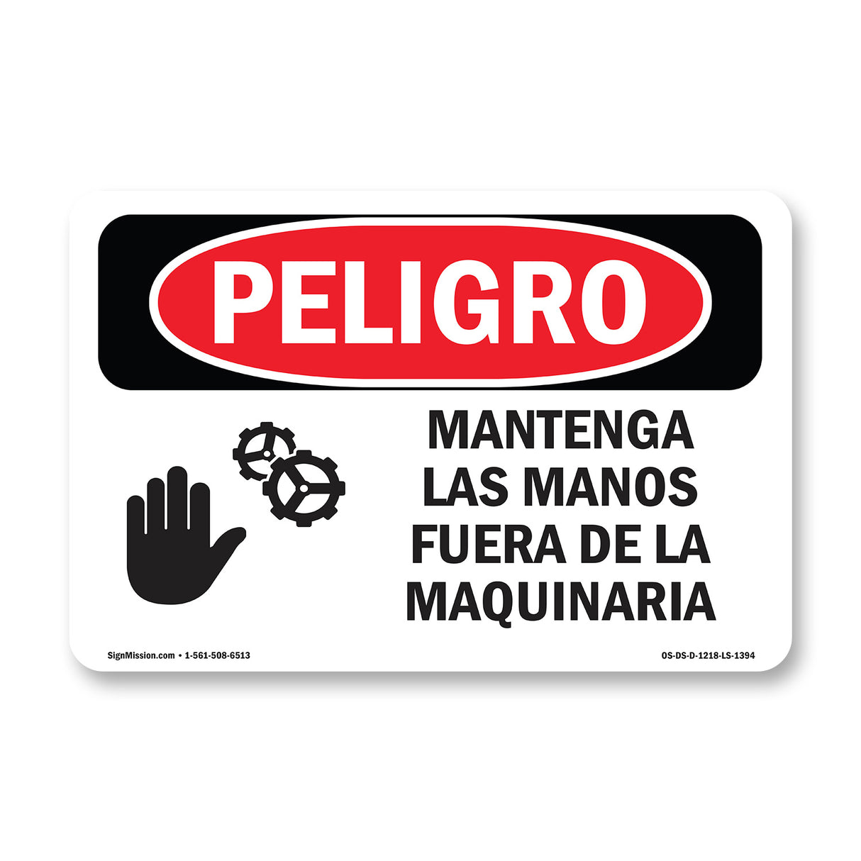 Keep Hands Out Of Machinery Spanish