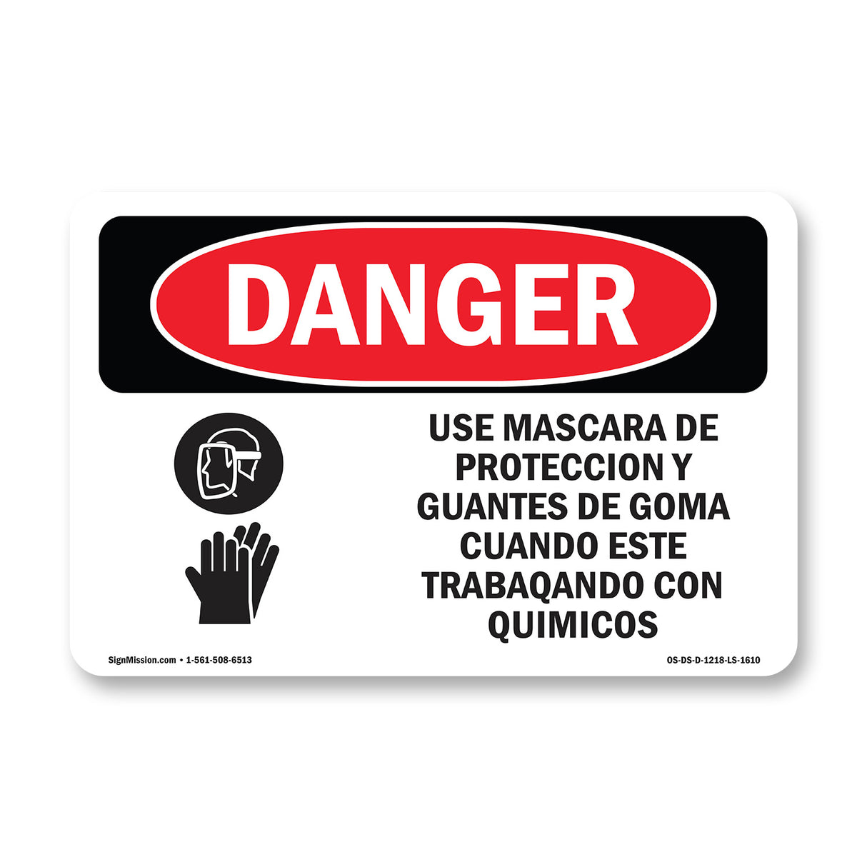 Wear Face Shield And Rubber Gloves Chemicals