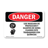 Wear Face Shield And Rubber Gloves Chemicals