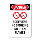 Acetylene No Smoking No Open Flames