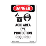 Acid Area Eye Protection Required