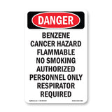 Portrait Benzene Cancer Hazard Respirator Require