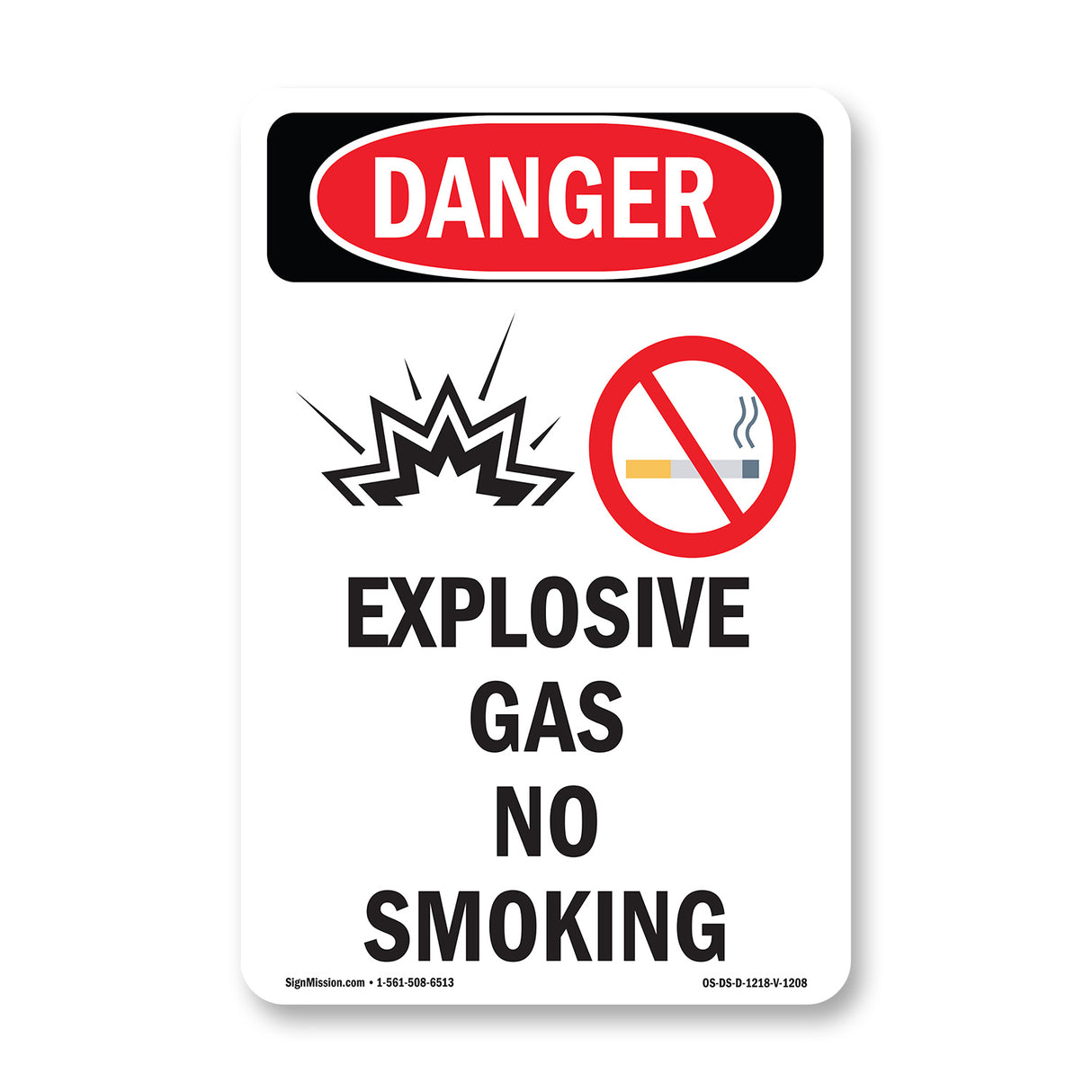 Explosive Gas No Smoking Spanish