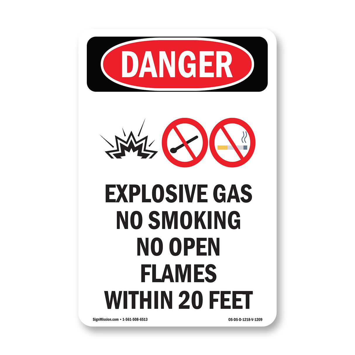 Explosive Gas No Smoking Within 20 Feet