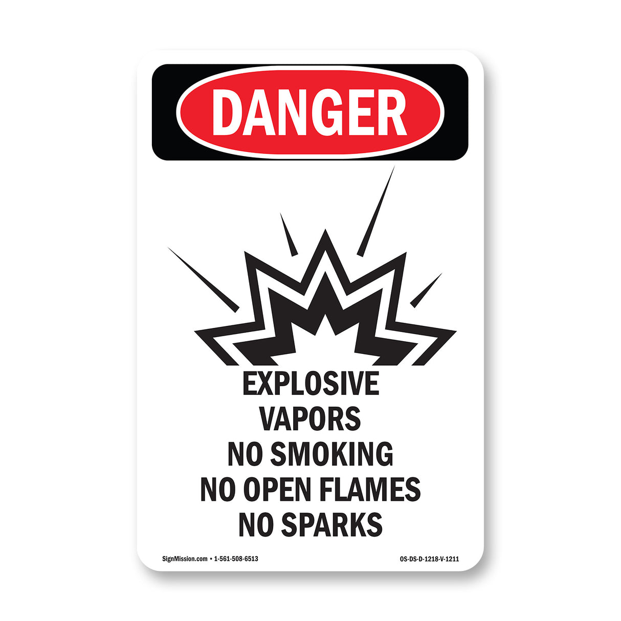 Explosive Vapors No Smoking Open Flames