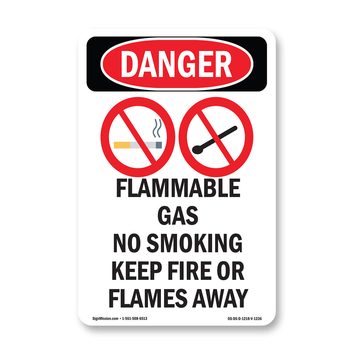 Flammable Gas No Smoking