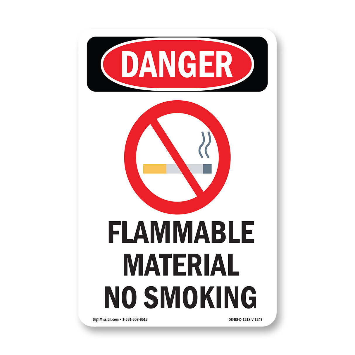 Flammable Material No Smoking