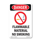 Flammable Material No Smoking