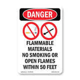 Flammable Materials No Smoking 50 Feet