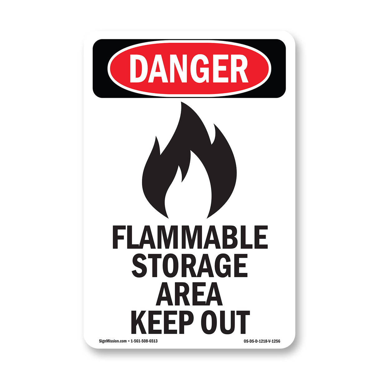 Flammable Storage Area Keep Out