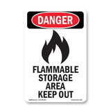 Flammable Storage Area Keep Out